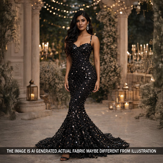 Imported Sequins mesh Fabric - F5917