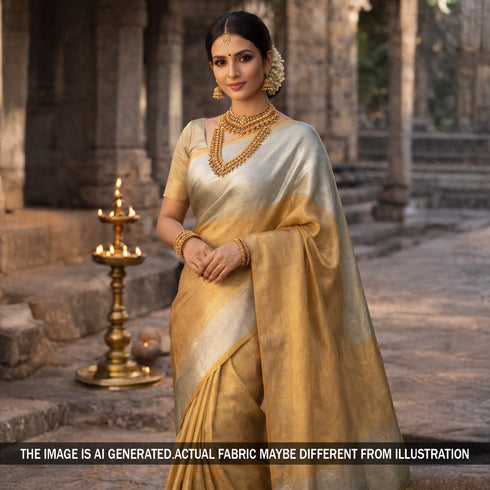 Kanjivaram Tissue Fabric - F5924