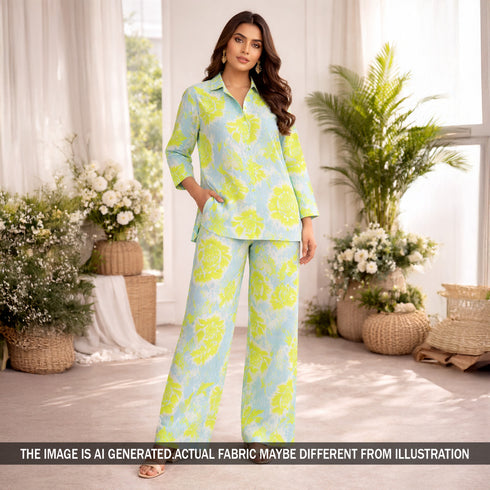 Digital Print Wrinkled Cotton Fabric - F5955