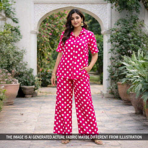 Polka Dot Muslin Cotton Fabric - F5958