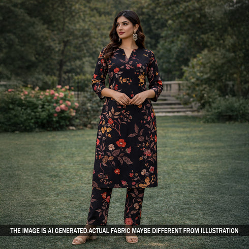 Floral Print Muslin Cotton Fabric - F5971