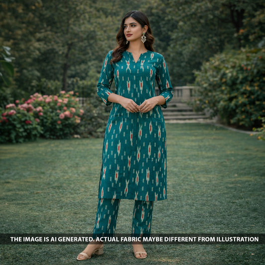 Ikkat Print Cotton Fabric - F5973