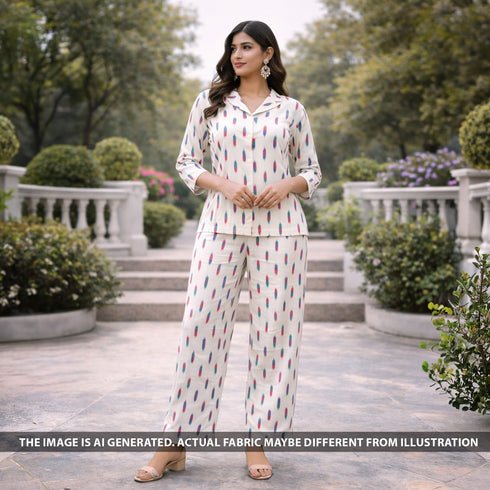 Ikkat Print Cotton Fabric - F5974