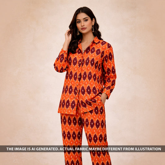 Ikkat Print Cotton Fabric - F5976