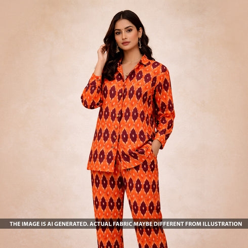 Ikkat Print Cotton Fabric - F5976