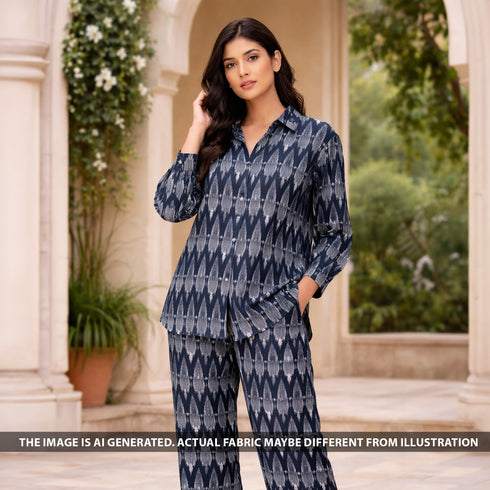 Ikkat Print Cotton Fabric - F5977