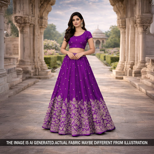 Cut Dana Zari Sequins Work Crepe Fabric - F5837