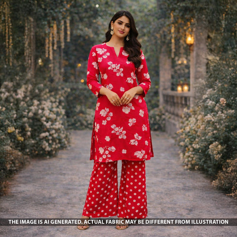 Digital Print Thread Sequins Work Chinnon Chiffon Fabric - F5651