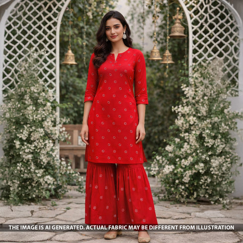 Thread Sequins Work Organza Fabric - F5666