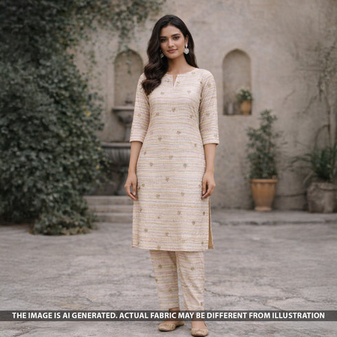 Cut Dana Zari Sequins Work Crushed Tissue Dupatta Fabric - F5672