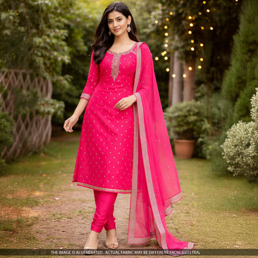 Zari Work Banarasi Brocade Fabric - F5601