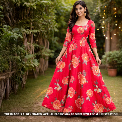 Digital Print Cut Dana Pearl Sequins Work Crepe Fabric-F5593