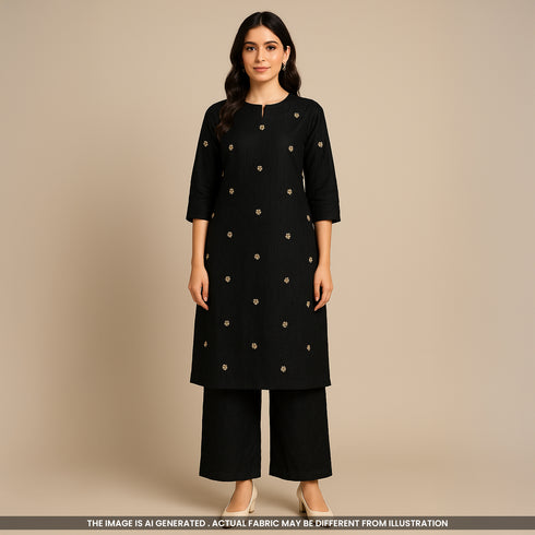 Zari Pearl Work Jimmy Choo Fabric- F4549