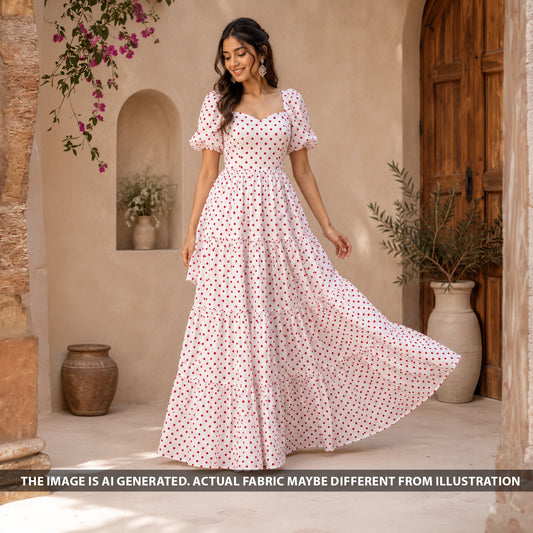 Polka Dot Cambric Cotton Fabric - F6840