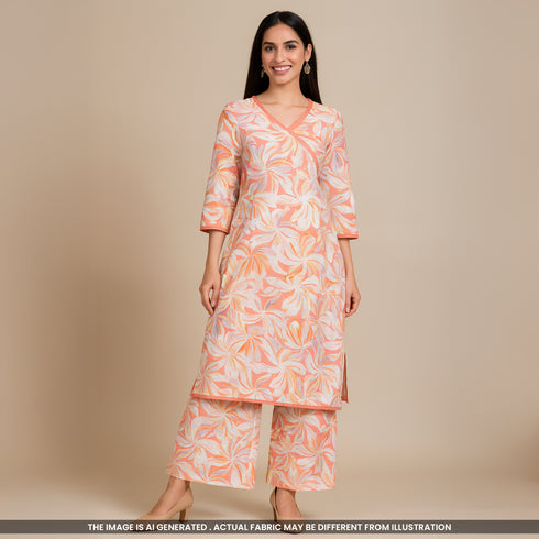 Digital Print Pure Muslin Fabric - F4282