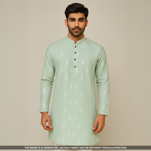 Thread Sequins Embroidered Slub Modal Fabric- F4294