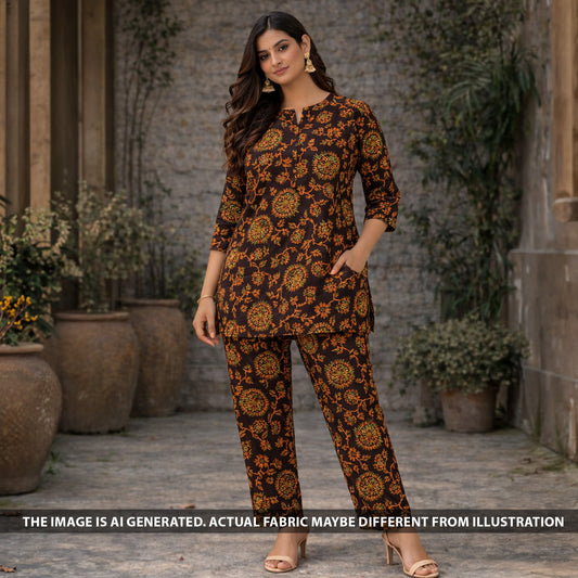 Printed Pintex Cotton Fabric - F6074