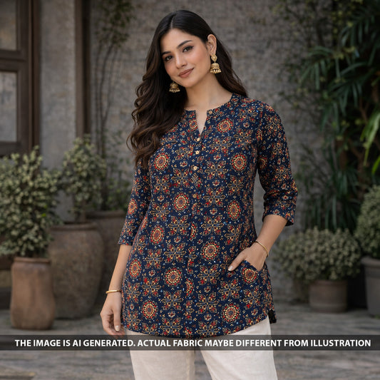 Printed Pintex Cotton Fabric - F6075