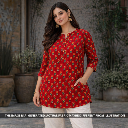 Printed Pintex Cotton Fabric - F6077