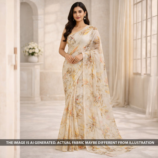 Digital Print Organza Fabric - F6133