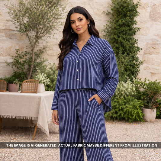 Stripes Linen Slub Fabric - F6151