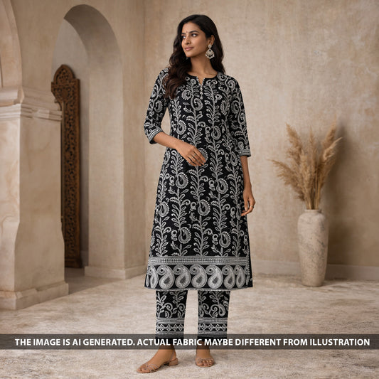 Chikankari Cotton Fabric - F6024