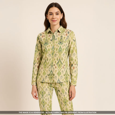 Patola Print Muslin Cotton Fabric- F3783