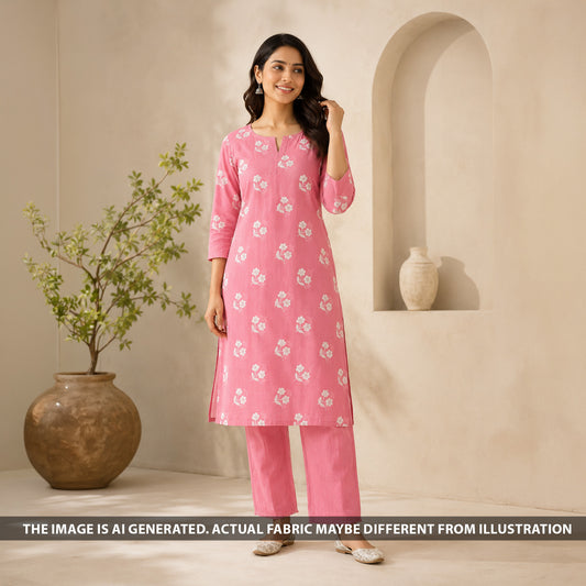 Thread Sequins Embroidered Mul Chanderi Fabric - F6619