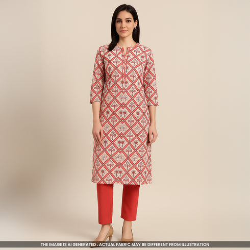 Kilol Print Cambric Cotton Fabric- F3851