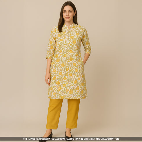 Kilol Print Cambric Cotton Fabric- F3848