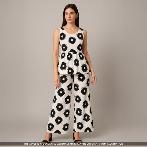 Floral Printed Mul Cotton Fabric- F3922