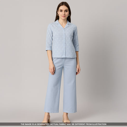 Self Dot Mul Cotton Fabric- F3965