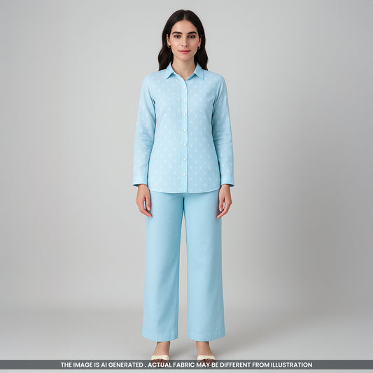 Self Dot Mul Cotton Fabric- F3966