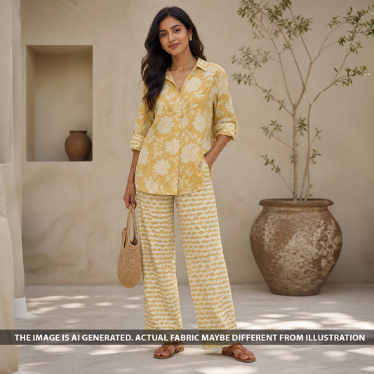 Digital Print Mul Cotton Fabric - F6450