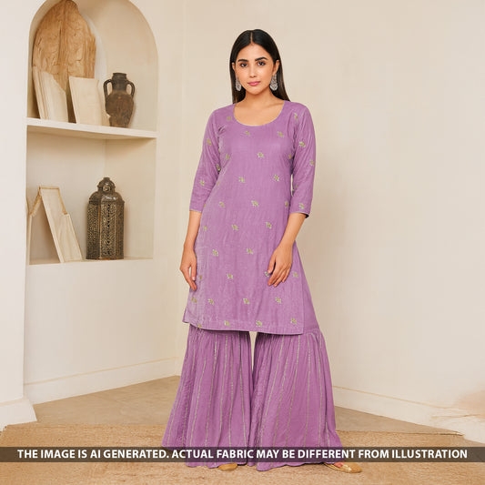 Cut Dana Sequins Embroidered Velvet Fabric - F5260