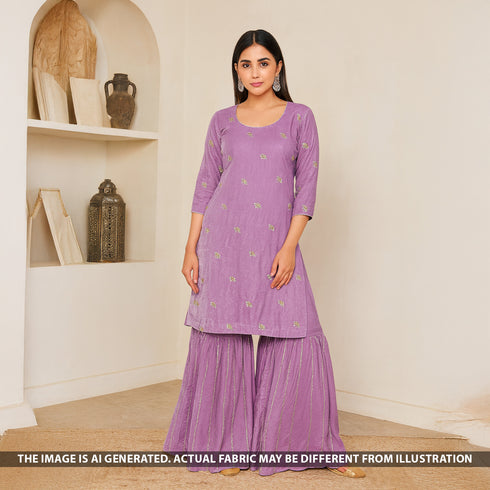 Cut Dana Sequins Embroidered Velvet Fabric - F5260