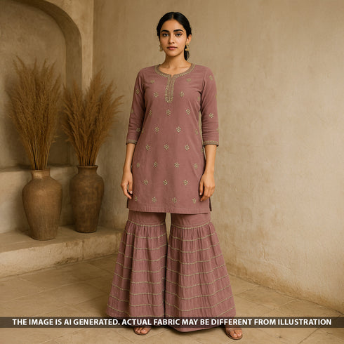 Cut Dana Sequins Embroidered Velvet Fabric - F5261