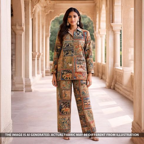 Digital Print micro Velvet Fabric - F5280