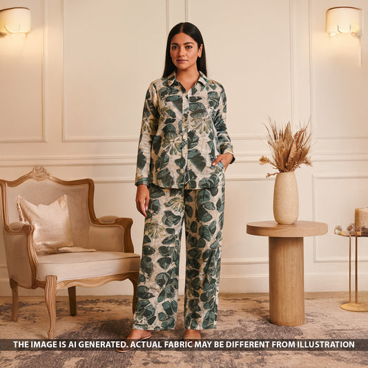 Digital Print Gajji Silk Fabric - F5288