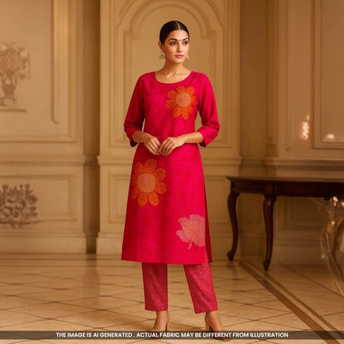 Digital Print Crepe Fabric-F5205