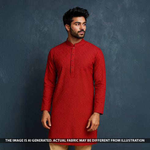 Chikankari Cotton Fabric-F5074