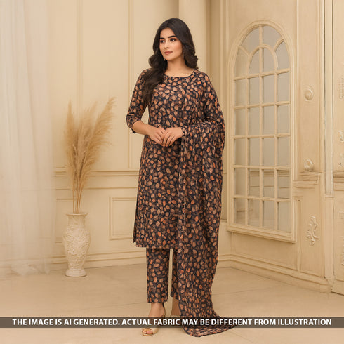 Digital Print Shimmer Cotton Fabric-F5082