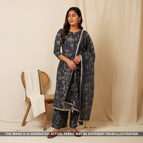 Zari Work Shimmer Tissue Fabric - F5099