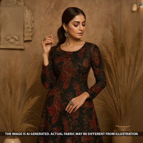 Digital Print Crepe Fabric - F5110