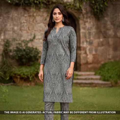 Digital Print Crepe Fabric - F5111