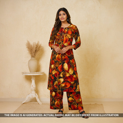 Digital Print Crepe Fabric - F5114