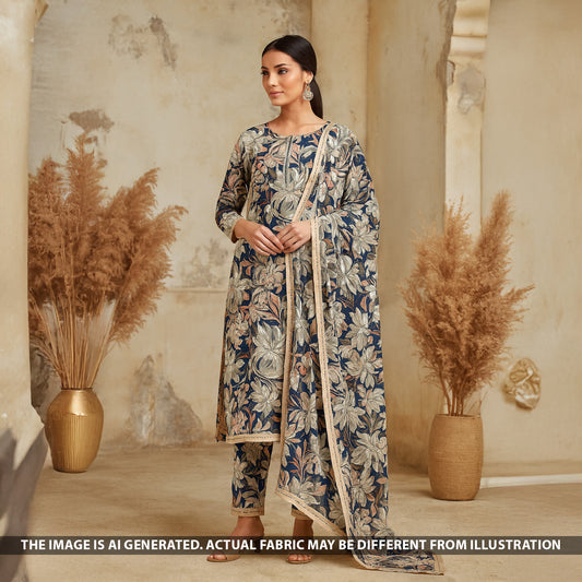 Digital Print Pashmina Fabric - F5117