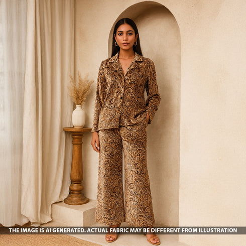 Digital Print Velvet Fabric - F5118