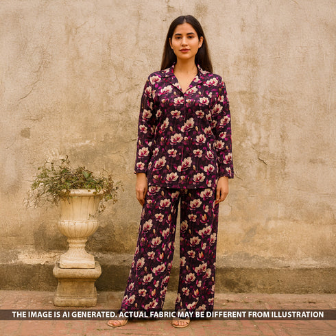 Digital Print Velvet Fabric - F5126