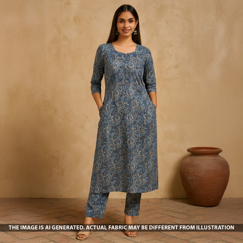 Digital Print Velvet Fabric - F5127